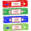 imageSatya Nag Champa White Sage Incense Sticks  MultiPacks Fine Quality Incense Sticks for Purification Relaxation Meditation 4 Pack  BlissGood Vibes