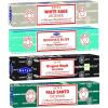 imageSatya Nag Champa White Sage Incense Sticks  MultiPacks Fine Quality Incense Sticks for Purification Relaxation Meditation 4 Pack  BlissSmudge