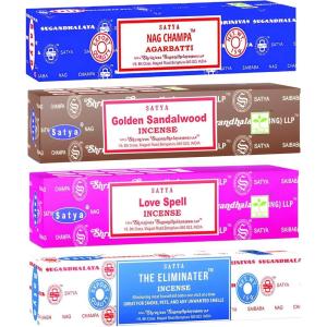 imageSatya Nag Champa White Sage Incense Sticks  MultiPacks Fine Quality Incense Sticks for Purification Relaxation Meditation 4 Pack  BlissAromatherapy
