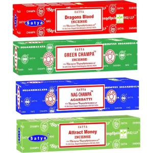 imageSatya Nag Champa White Sage Incense Sticks  MultiPacks Fine Quality Incense Sticks for Purification Relaxation Meditation 4 Pack  BlissGood Vibes
