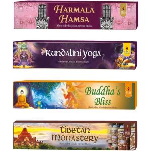 imageSoul Sticks HandRolled Incense Sticks Variety 4 Pack  100 Natural Masala Incense Organic Home Fragrance Agarbatti  15 Grams Per Pack  60 Grams Total Medieval MagicEastern Vibes