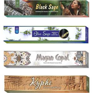 imageSoul Sticks HandRolled Incense Sticks Variety 4 Pack  100 Natural Masala Incense Organic Home Fragrance Agarbatti  15 Grams Per Pack  60 Grams Total Medieval MagicSpiritual Vibes