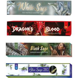 imageSoul Sticks HandRolled Incense Sticks Variety 4 Pack  100 Natural Masala Incense Organic Home Fragrance Agarbatti  15 Grams Per Pack  60 Grams Total Medieval MagicSage Series