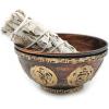 imageSOUL STICKS 4 Metal Smudge Bowl for Sage Smudging Altar Offerings Incense Burner Ganesha7 Chakras