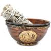 imageSOUL STICKS 4 Metal Smudge Bowl for Sage Smudging Altar Offerings Incense Burner GaneshaFlower of Life