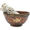 imageSOUL STICKS 4 Metal Smudge Bowl for Sage Smudging Altar Offerings Incense Burner GaneshaTriple Moon