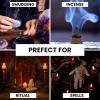 imageSOUL STICKS Reusable 6 Cast Iron Cauldron with Lid and Hanging Handle for Spell Casting Smudging Ritual ampamp Blessings Pot Belly Witchcraft Triple MoonHamsa Hand