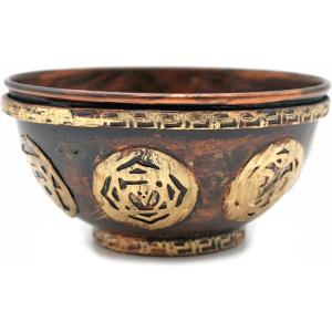imageSOUL STICKS 4 Metal Smudge Bowl for Sage Smudging Altar Offerings Incense Burner Ganesha7 Chakras
