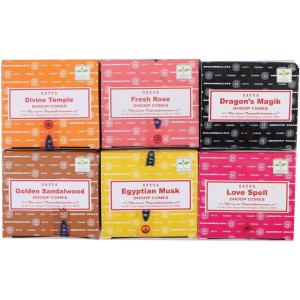 imageSatya Sai Baba Nag Champa Harmony Blend Dhoop Cones  6 Pack 72 Cones  AllNatural HandRolled Incense