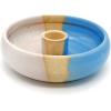imageSOUL STICKS Ceramic Palo Santo Stick Burner Holder Ash Catcher Beige TanLight Blue