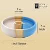 imageSOUL STICKS Ceramic Palo Santo Stick Burner Holder Ash Catcher Beige TanLight Blue