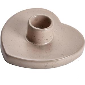 imageSOUL STICKS Heart Shaped Ceramic Candle Stick Holder Stand Light BlueBeige