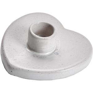 imageSOUL STICKS Heart Shaped Ceramic Candle Stick Holder Stand Light BlueWhite