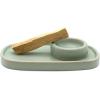 imageSOUL STICKS Ceramic Smudge Bowl Palo Santo and Sage Holder Dish Plate TerracottaSage Green