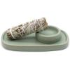 imageSOUL STICKS Ceramic Smudge Bowl Palo Santo and Sage Holder Dish Plate TerracottaSage Green