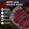imageSOUL STICKS 3 Pack Floral White Sage Smudge Sticks Bundle with Flowers for Cleansing Home Meditation Yoga Healing and Smudging Sustainably Sourced California Orange BouquetSummer