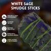 imageSOUL STICKS 3 Pack Floral White Sage Smudge Sticks Bundle with Flowers for Cleansing Home Meditation Yoga Healing and Smudging Sustainably Sourced California Orange BouquetFairytale