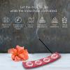 imageSOUL STICKS Hand Painted Natural Soapstone Decorative Incense Stick Holder Ash Catcher for Aromatherapy Yoga or Meditation 7 Chakra  11Hamsa  10