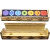 imageSOUL STICKS Handmade Carved Incense Burner Wooden Coffin Box with Storage Includes Go Away Evil Incense Sticks 7 Chakras Celestial7 Chakras Celestial