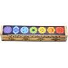 imageSOUL STICKS Handmade Carved Incense Burner Wooden Coffin Box with Storage Includes Go Away Evil Incense Sticks 7 Chakras Celestial7 Chakras Celestial