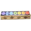 imageSOUL STICKS Handmade Carved Incense Burner Wooden Coffin Box with Storage Includes Go Away Evil Incense Sticks 7 Chakras Celestial7 Chakras Celestial