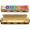 imageSOUL STICKS Handmade Carved Incense Burner Wooden Coffin Box with Storage Includes Go Away Evil Incense Sticks 7 Chakras Celestial7 Chakras Sketched