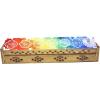 imageSOUL STICKS Handmade Carved Incense Burner Wooden Coffin Box with Storage Includes Go Away Evil Incense Sticks 7 Chakras Celestial7 Chakras Watercolor