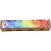 imageSOUL STICKS Handmade Carved Incense Burner Wooden Coffin Box with Storage Includes Go Away Evil Incense Sticks 7 Chakras Celestial7 Chakras Watercolor