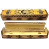 imageSOUL STICKS Handmade Carved Incense Burner Wooden Coffin Box with Storage Includes Go Away Evil Incense Sticks Game OverYellow Hamsa Hand