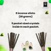 imageSOUL STICKS Thick Handcrafted Incense Sticks Spicy Cinnamon Scented Includes 5 Crystals 20g Thick HerbDipped Sticks Bundle Ideal for Aromatherapy Cleansing ampamp RelaxationCocoa Coconut Incense Sticks