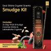 imageSOUL STICKS Thick Handcrafted Incense Sticks Spicy Cinnamon Scented Includes 5 Crystals 20g Thick HerbDipped Sticks Bundle Ideal for Aromatherapy Cleansing ampamp RelaxationPatchouli Forest Incense Sticks