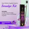 imageSOUL STICKS Thick Handcrafted Incense Sticks Spicy Cinnamon Scented Includes 5 Crystals 20g Thick HerbDipped Sticks Bundle Ideal for Aromatherapy Cleansing ampamp RelaxationFrench Lavender Incense Sticks