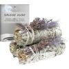 imageSOUL STICKS 3 Pack Floral White Sage Smudge Sticks Bundle with Flowers for Cleansing Home Meditation Yoga Healing and Smudging Sustainably Sourced California Orange BouquetPurple Bouquet