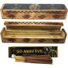 imageSOUL STICKS Handmade Carved Incense Burner Wooden Coffin Box with Storage Includes Go Away Evil Incense Sticks Game OverSkull of Luck
