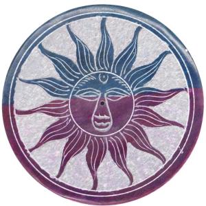 imageHandcrafted Soapstone Incense Holder for Yoga and Meditation  4 Inches Made in India OMCelestial Sun