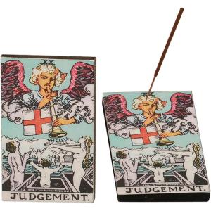 imageSOUL STICKS 3 x 5 Tarot Card Wood Incense Stick Burner Ash Catcher JudgementJudgement