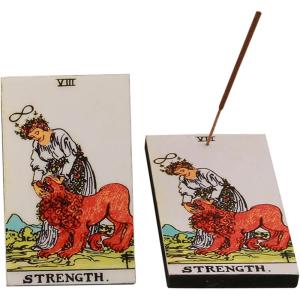 imageSOUL STICKS 3 x 5 Tarot Card Wood Incense Stick Burner Ash Catcher JudgementStrength