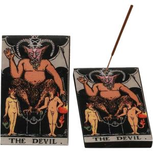 imageSOUL STICKS 3 x 5 Tarot Card Wood Incense Stick Burner Ash Catcher JudgementThe Devil