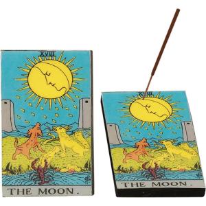 imageSOUL STICKS 3 x 5 Tarot Card Wood Incense Stick Burner Ash Catcher JudgementThe Moon