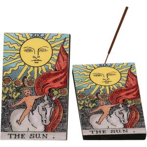 imageSOUL STICKS 3 x 5 Tarot Card Wood Incense Stick Burner Ash Catcher JudgementThe Sun