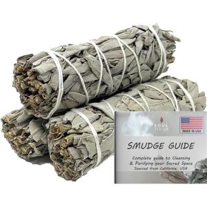 imageSOUL STICKS 4 Inch 3 Pack Organic White Sage Smudge Smudging Sticks  Bulk Quantities for Home Cleansing Good Energy Meditation ampamp Smudging Rituals  Sustainably Sourced California White Sage Bundle3