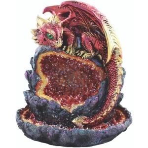 imageSOUL STICKS Baby Dragon Backflow Incense Burner for Home Decor Aromatherapy and Meditationwith LED 55 East Dragon  BlueBaby Dragon  Red