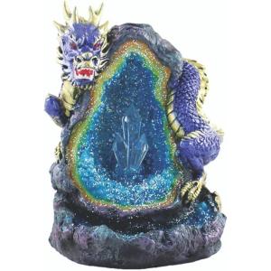 imageSOUL STICKS Baby Dragon Backflow Incense Burner for Home Decor Aromatherapy and Meditationwith LED 55 East Dragon  BlueEast Dragon  Blue