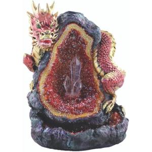 imageSOUL STICKS Baby Dragon Backflow Incense Burner for Home Decor Aromatherapy and Meditationwith LED 55 East Dragon  BlueEast Dragon  Red
