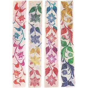 imageSOUL STICKS Hand Painted Natural Soapstone Decorative Incense Stick Holder Ash Catcher for Aromatherapy Yoga or Meditation 7 Chakra  11Flower Set of 4  10