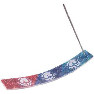 imageSOUL STICKS Hand Painted Natural Soapstone Decorative Incense Stick Holder Ash Catcher for Aromatherapy Yoga or Meditation 7 Chakra  11Om  11