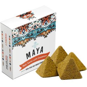 imageSOUL STICKS Maya Palo Santo Pyramid Incense Made from Powder for Cleansing Aromatherapy Spiritual Healing VanillaCinnamon