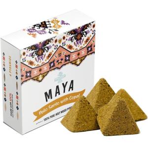 imageSOUL STICKS Maya Palo Santo Pyramid Incense Made from Powder for Cleansing Aromatherapy Spiritual Healing VanillaCopal