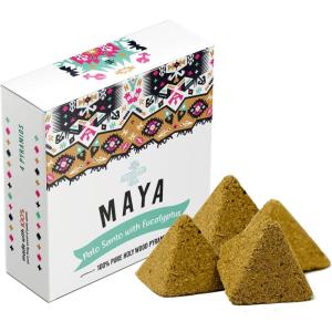 imageSOUL STICKS Maya Palo Santo Pyramid Incense Made from Powder for Cleansing Aromatherapy Spiritual Healing VanillaEucalyptus