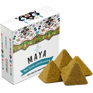 imageSOUL STICKS Maya Palo Santo Pyramid Incense Made from Powder for Cleansing Aromatherapy Spiritual Healing VanillaRosemary